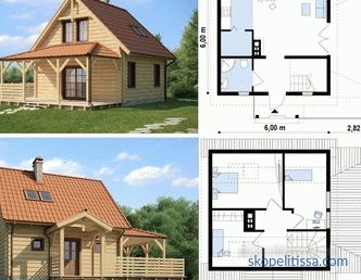 Elegir un proyecto de casa 6x6 con una mansarda - las mejores ideas