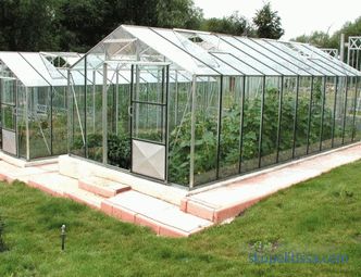 El invernadero de vidrio en la casa de campo, los tipos de invernaderos de vidrio y los criterios para su selección.
