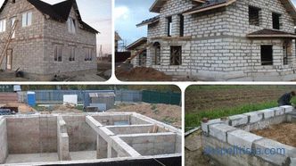 Casas de campo de bloques de espuma - proyectos llave en mano, precios para la construcción en Moscú, foto