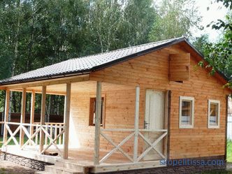 Casa de verano con veranda, proyectos de casas de jardín con terraza, construcción llave en mano en Moscú