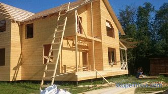 Casa de madera con ático, casa de campo de madera con ático, planificación de la casa de madera con ático