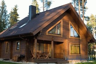 Casa de madera con ático, casa de campo de madera con ático, planificación de la casa de madera con ático