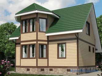 Proyectos de casas de dos pisos de 7 por 9, diseños 7x9, precios para la construcción en Moscú, fotos