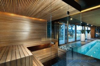 Casa de baños con piscina interior: proyectos, planificación, construcción, construcción.