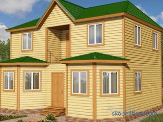 Casas hechas de cabañas de troncos de madera perfilada para encoger sin terminar a bajo costo, proyectos y precios para la construcción en Moscú