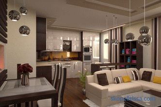 Diseño de cocinas con comedor y sala de estar en una casa privada: foto de ideas de planificación