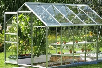 Tecnología de construcción de invernaderos de vidrio, instrucciones paso a paso, fotos.
