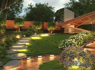 Luces de jardín en diseño paisajístico, tipos, características, matices a elección.
