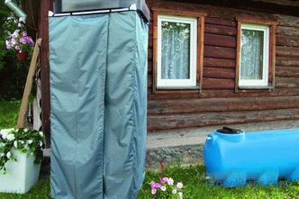 Compre un tanque de ducha de plástico con ducha de verano climatizada para jardín: precio en Moscú