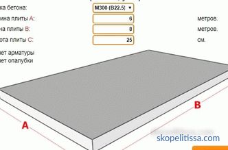 Calculadora de base de losa monolítica, que calcula el grosor de la losa de piso en línea
